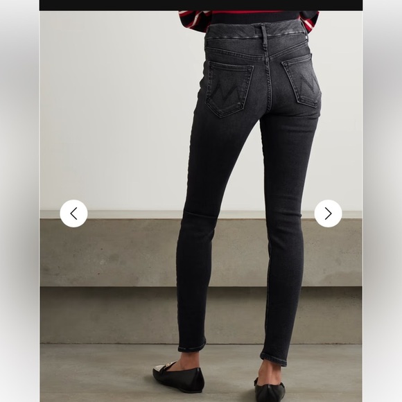 MOTHER HIGH WAISTED LOOKER ANKLE FRAY IN NIGHT HAWK FADED ACID WASHED LOOK - Picture 9 of 16